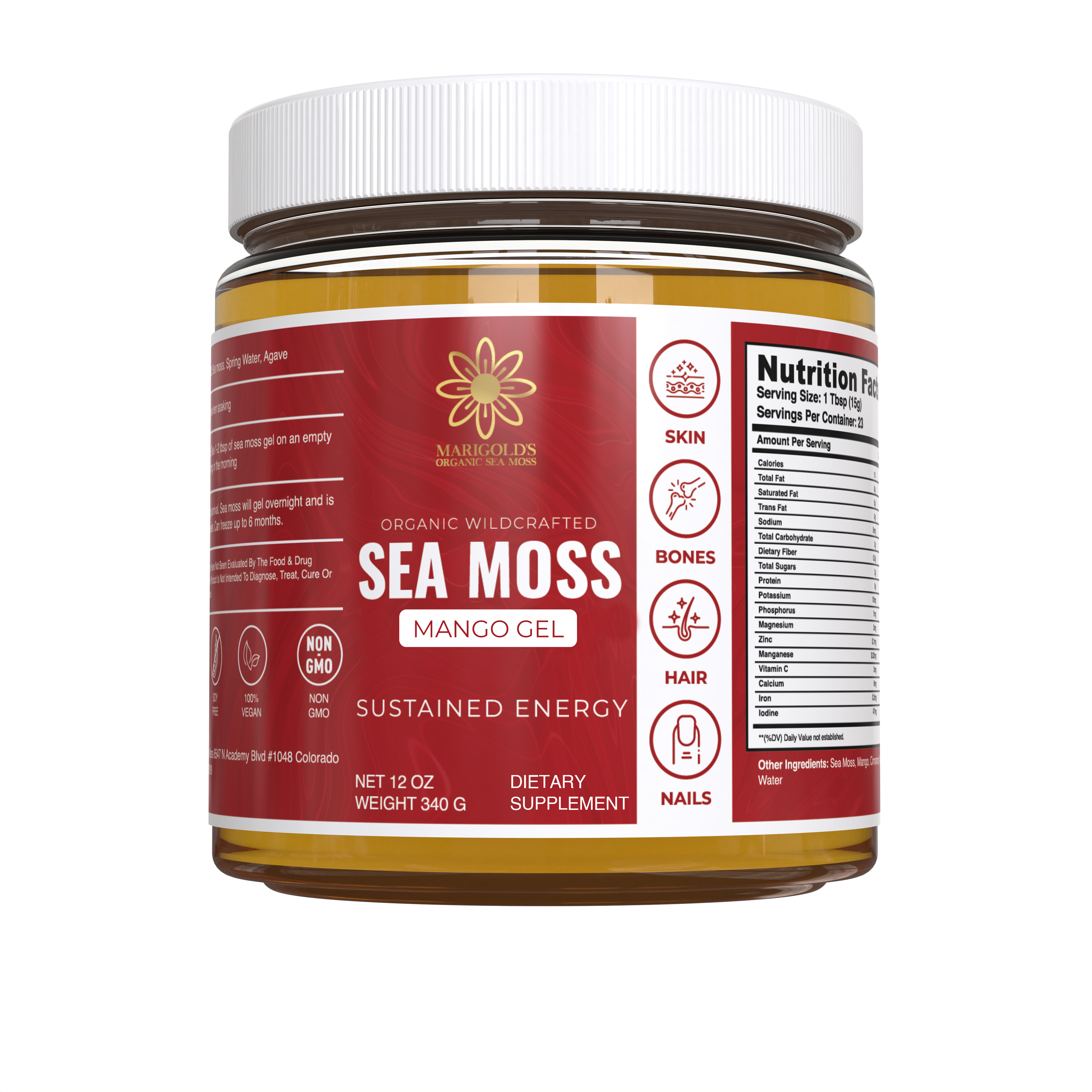 12oz Mango Sea Moss Gel